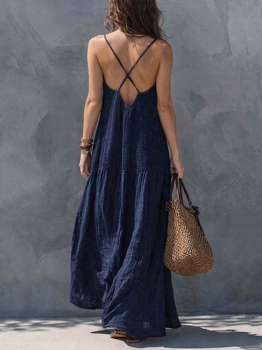 LUNA | Bohemian Maxi Dress with Patchwork Design