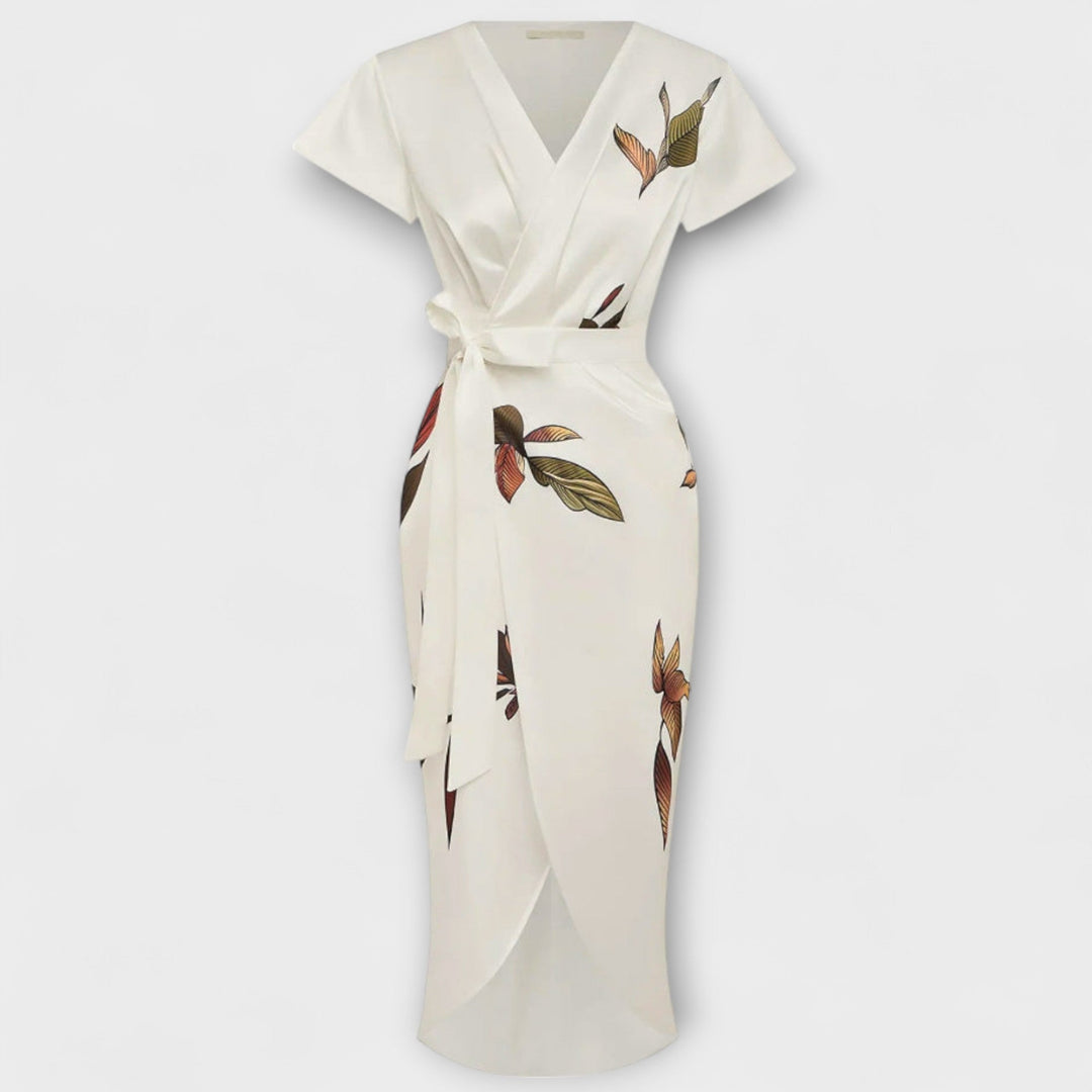 Elegant Satin Wrap Dress