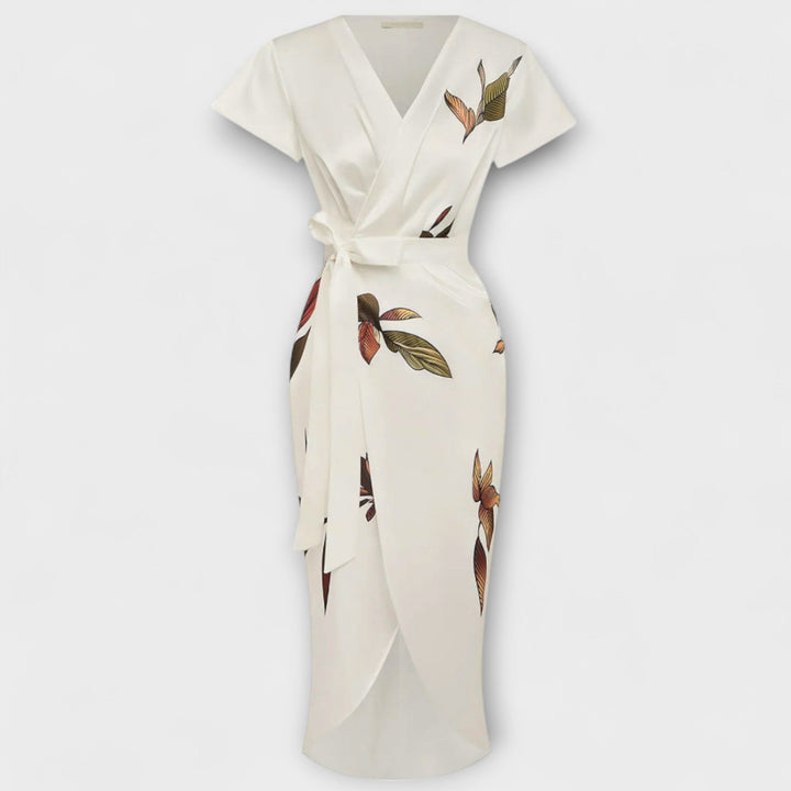 Elegant Satin Wrap Dress
