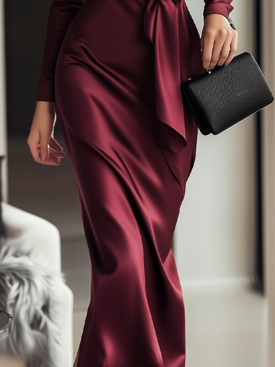 Gale™ | Lustrous Wrap Dress