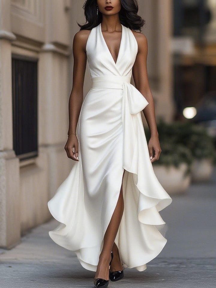 Brittany™ | Draped Waist Maxi Dress