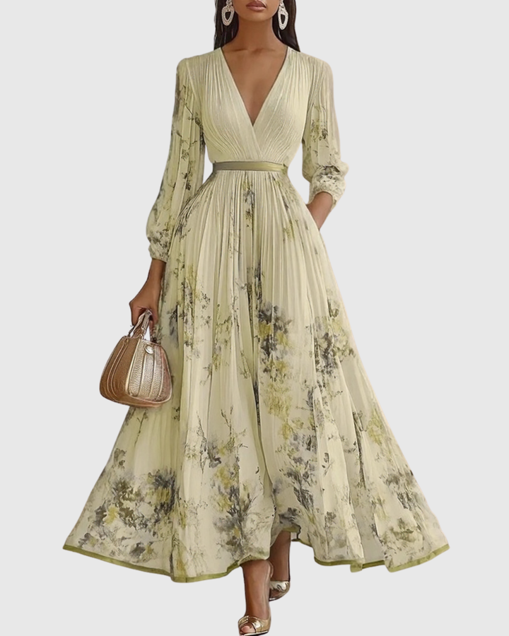 Kathleen™ | Pleated Maxi Dress