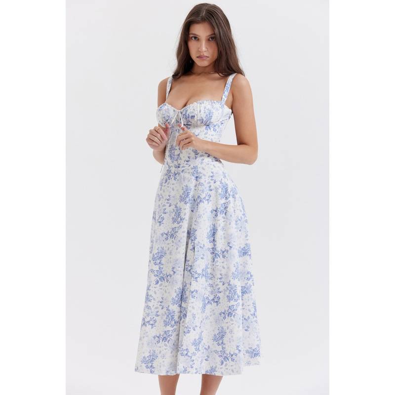 Avery™ | Corset Waist Midi Dress