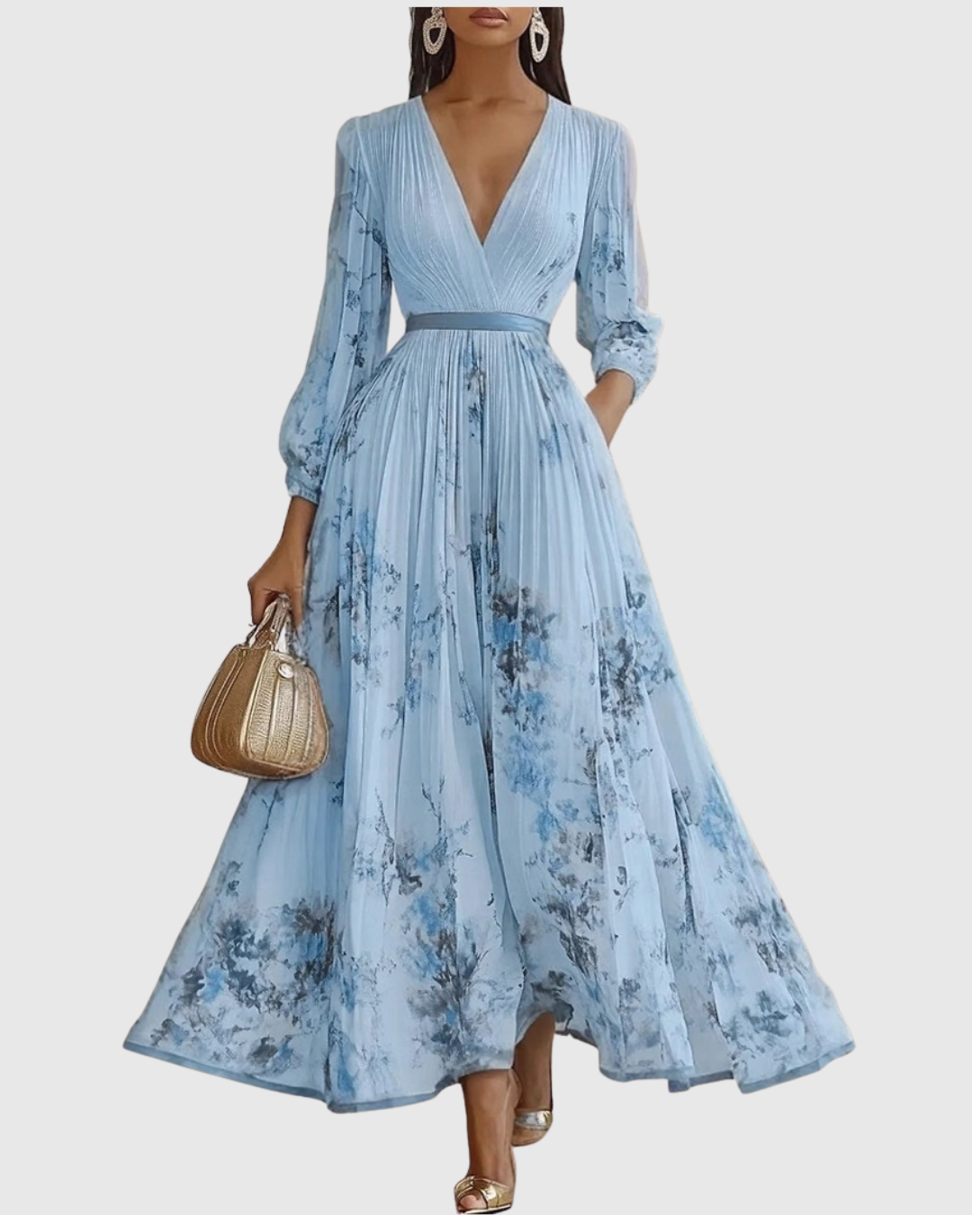 Kathleen™ | Pleated Maxi Dress