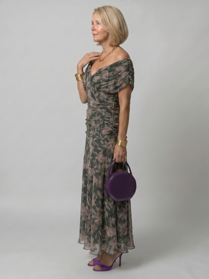 Ivy™ | Off-Shoulder Flowing Midi Dress