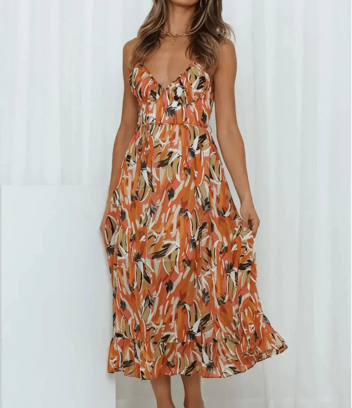 Destiny™ | Vibrant Color Midi Dress