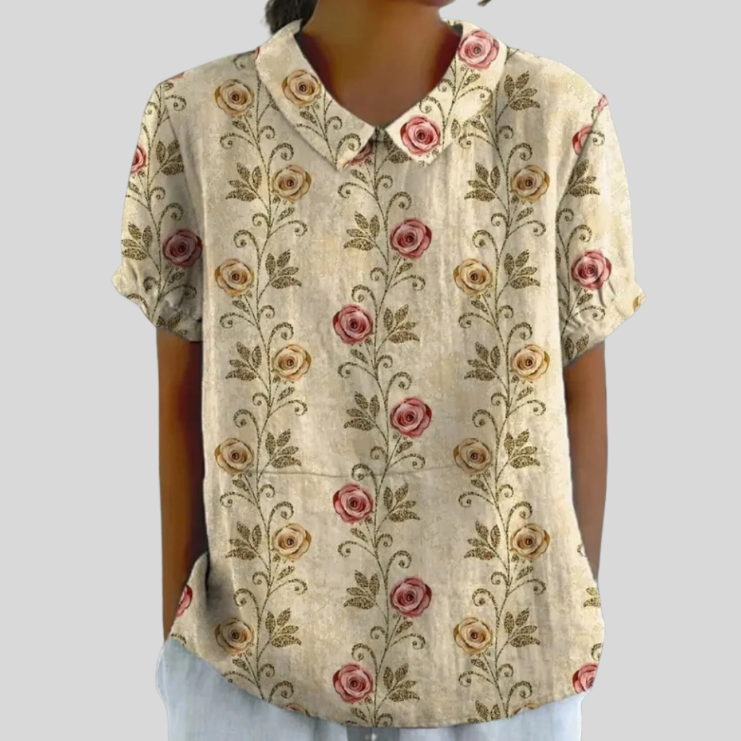 Ruby | Floral Polo Blouse