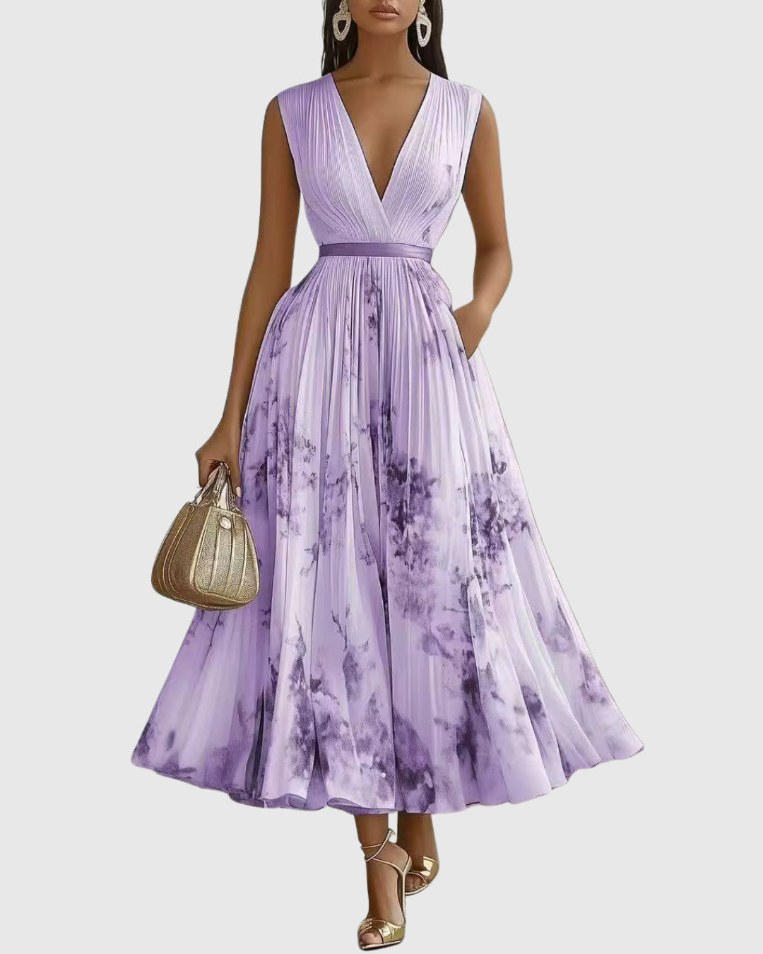 Kathleen™ | Pleated Maxi Dress