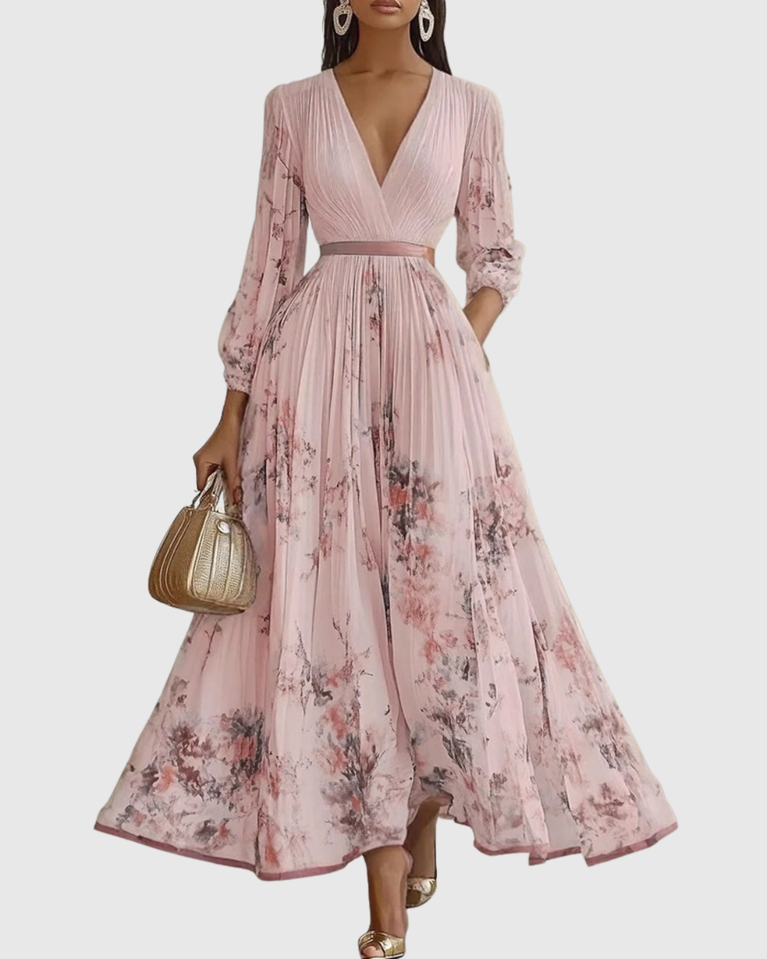 Kathleen™ | Pleated Maxi Dress