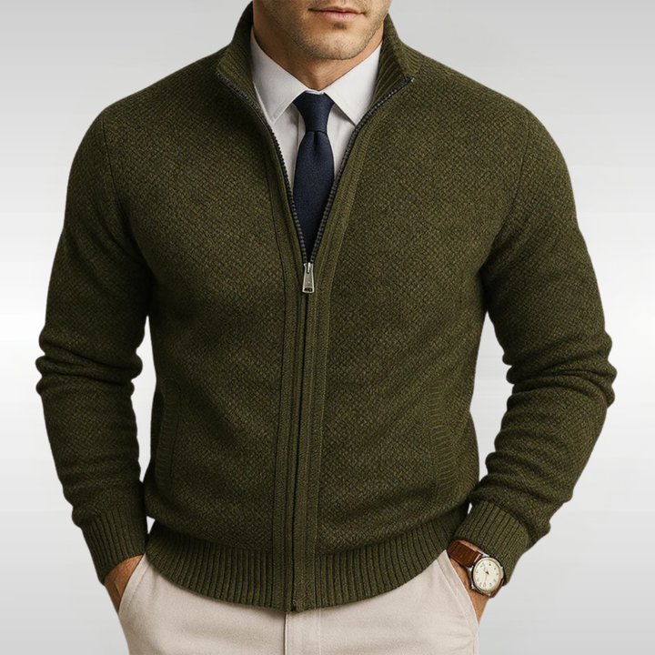 ZIP KNIT CARDIGAN | EFFORTLESS SMART, DAILY WEAR