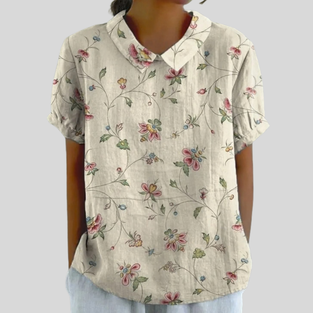 Bonnie | Floral Polo Blouse