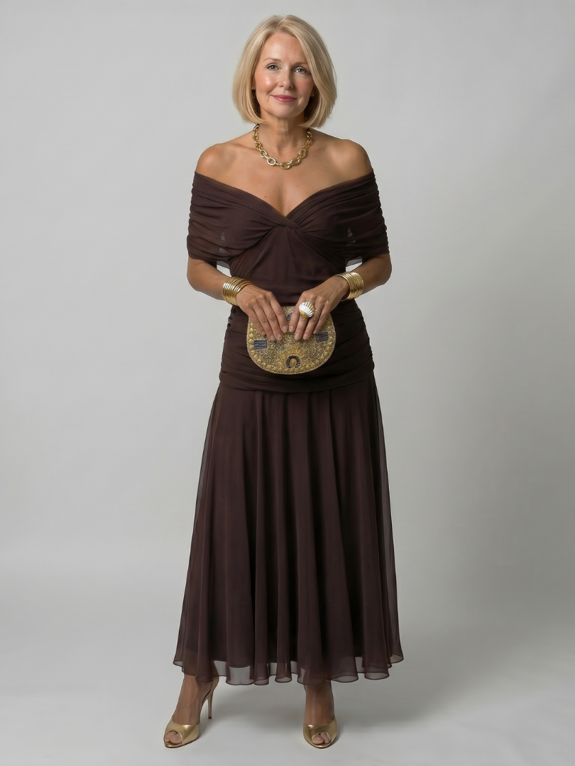 Ivy™ | Elegant Flow Midi Dress