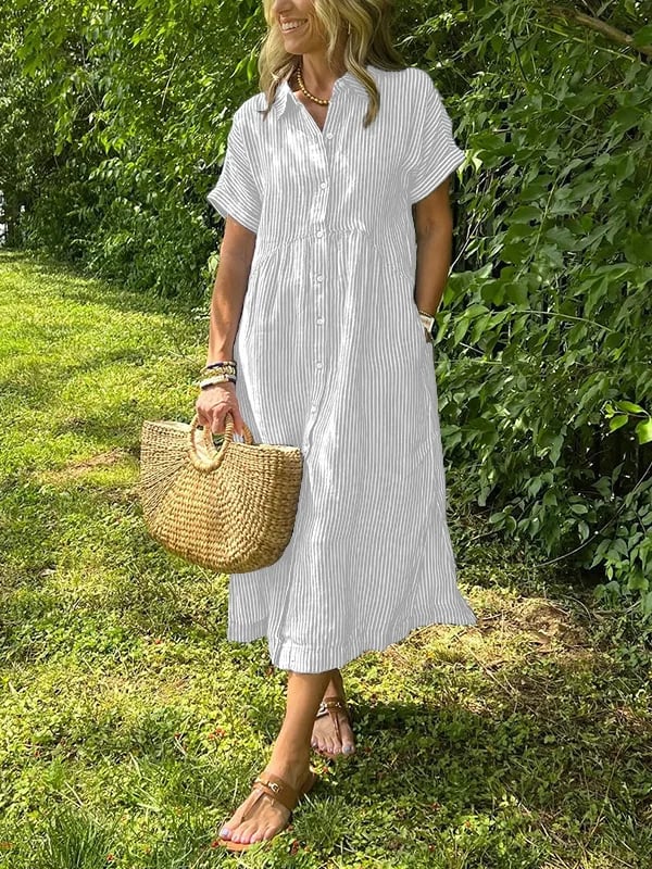 Morgan™ | Striped Shirt Maxi Dress