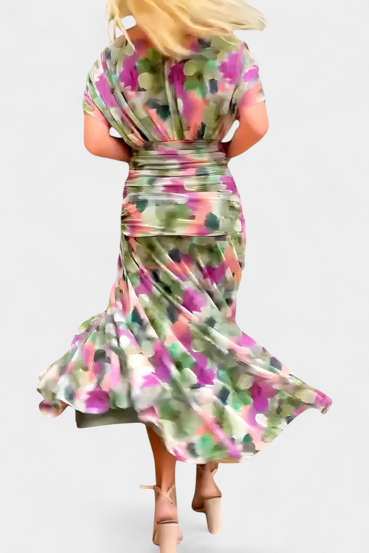 Meg™ | Floral V-Neck Maxi Dress