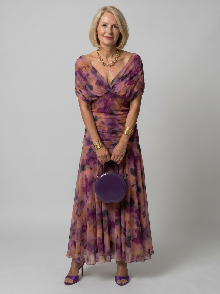Ivy™ | Off-Shoulder Flowing Midi Dress