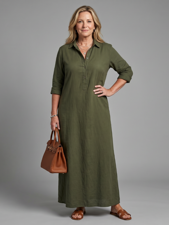 Veronica | Maxi Dress with Long Sleeves and Relaxed Fit