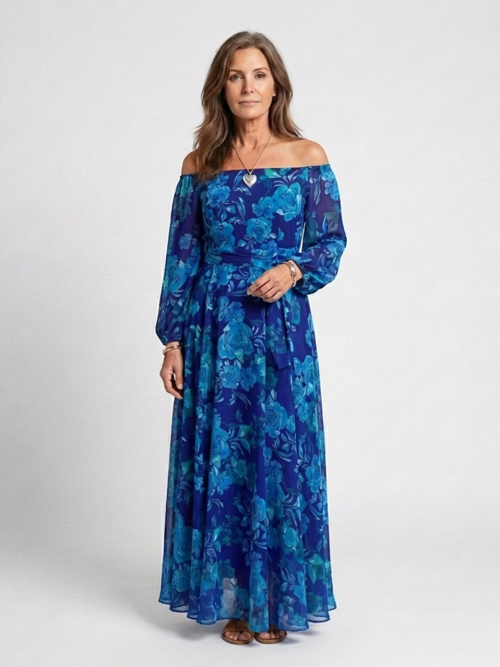 Ivy™ | Floral Off-Shoulder Maxi Dress