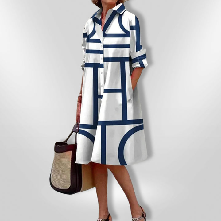 Andrea™ | Geometric Print Midi