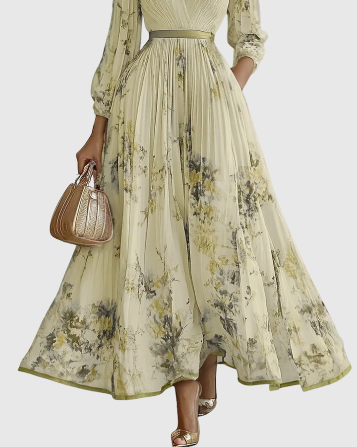 Kathleen™ | Pleated Maxi Dress
