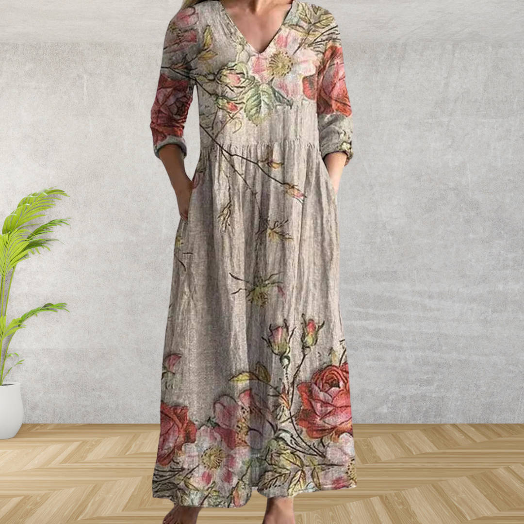 Alana™ | Elegant Floral Midi