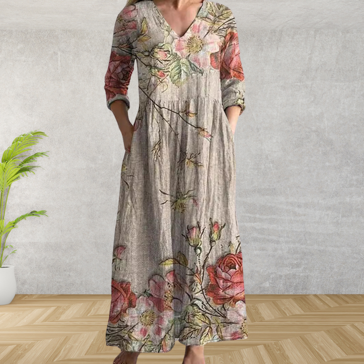 Alana™ | Elegant Floral Midi