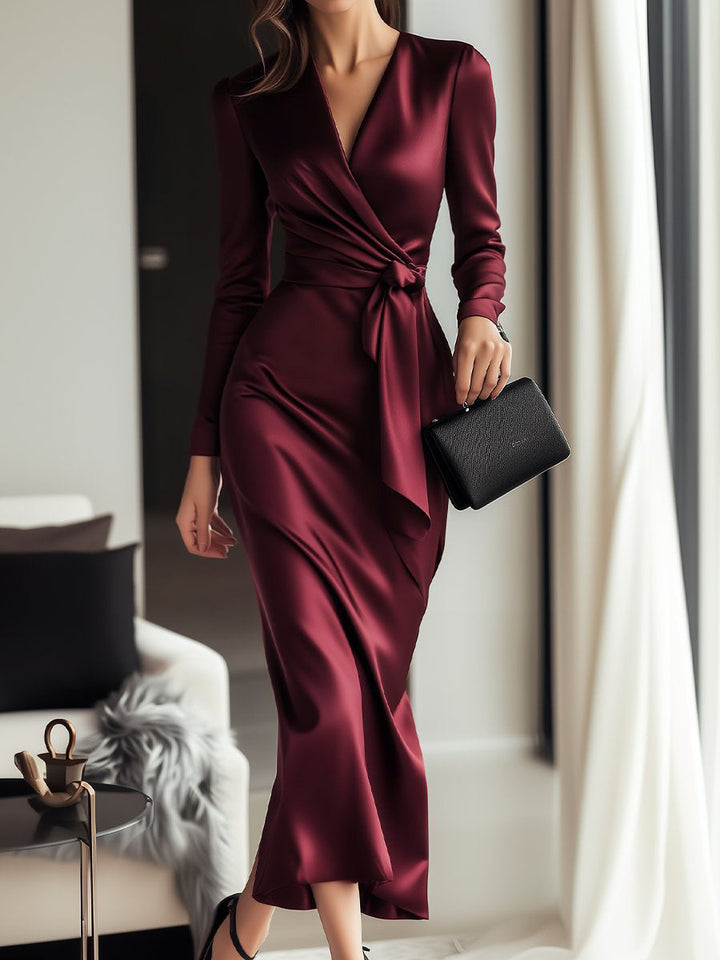 Gale™ | Lustrous Wrap Dress