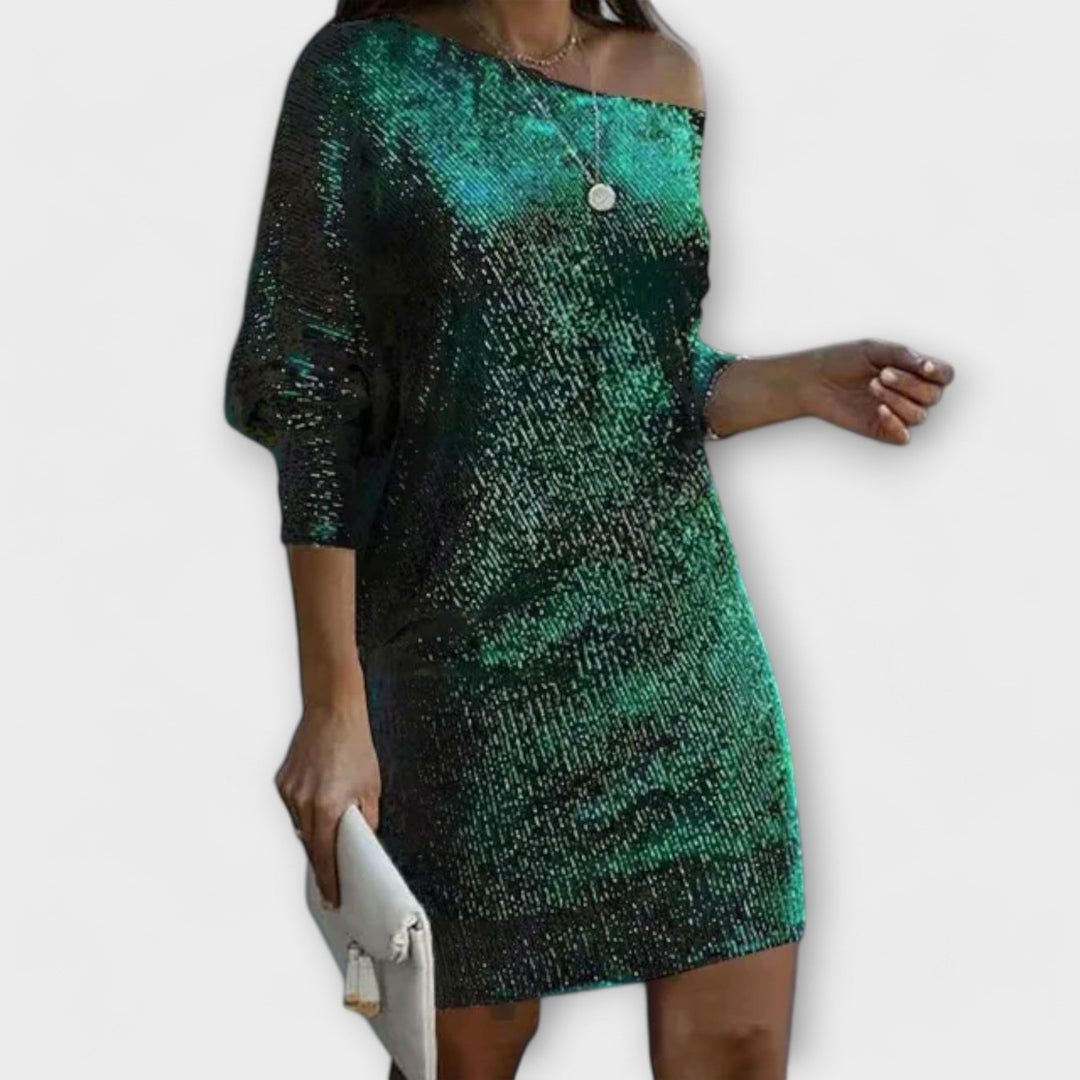 Sparkling Sequined Dresses with Contrasting Accents