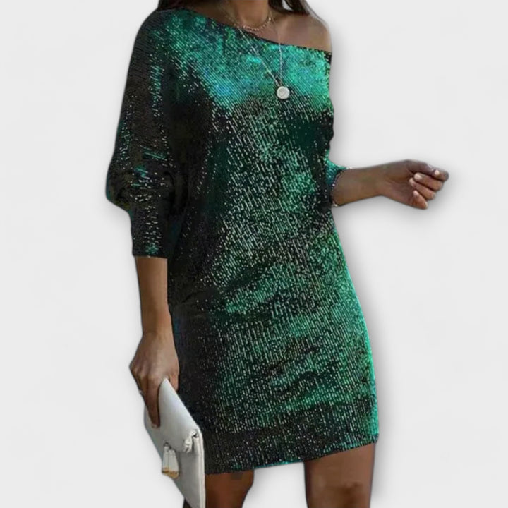 Sparkling Sequined Dresses with Contrasting Accents