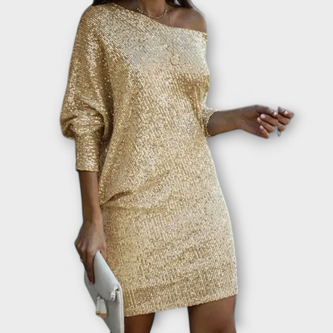 Sparkling Sequined Dresses with Contrasting Accents
