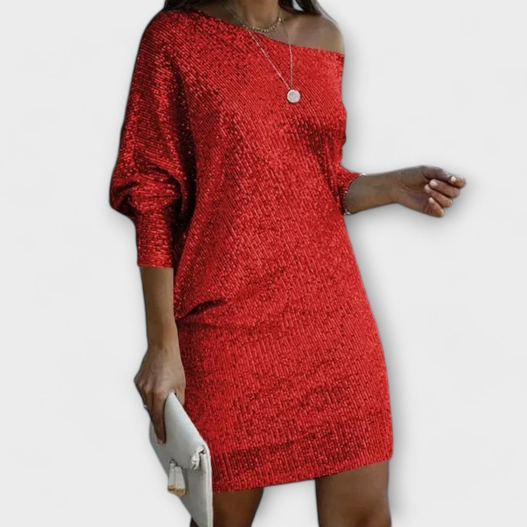 Sparkling Sequined Dresses with Contrasting Accents