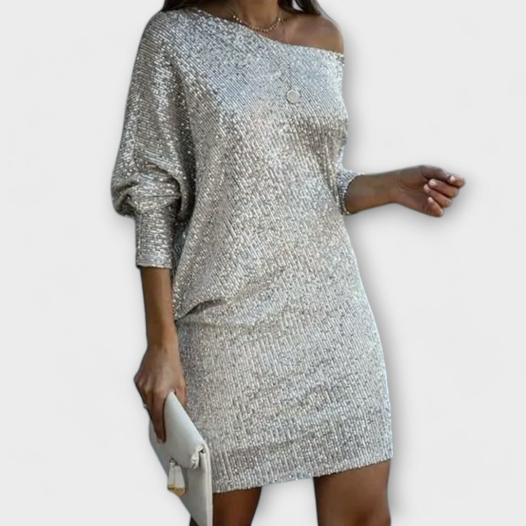 Sparkling Sequined Dresses with Contrasting Accents