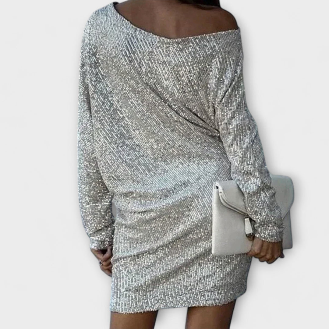 Sparkling Sequined Dresses with Contrasting Accents