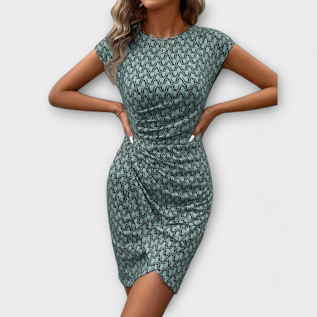 Emma - Short Tulip Dress Featuring a Stylish Pattern
