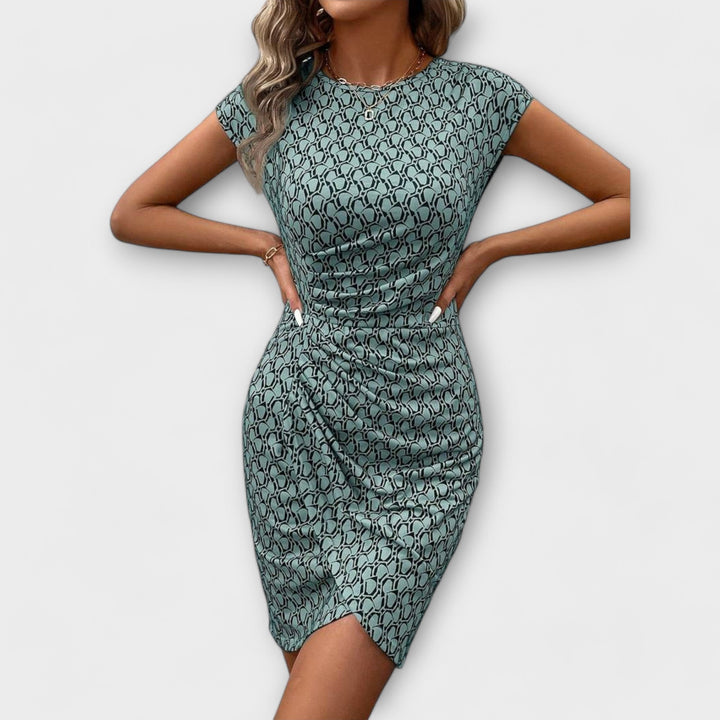 Emma - Short Tulip Dress Featuring a Stylish Pattern