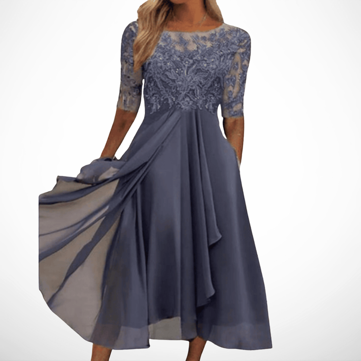 Bernadette™ | Lace-Trimmed Maxi Dress