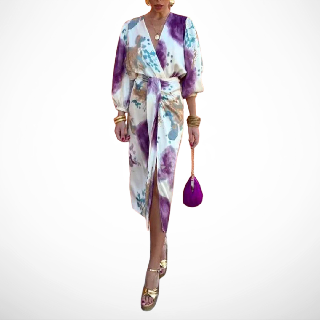 Candace™ | Refined Print Midi Dress