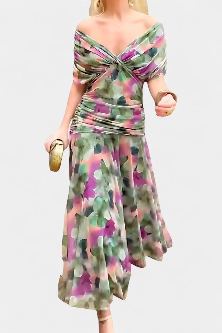 Meg™ | Floral V-Neck Maxi Dress