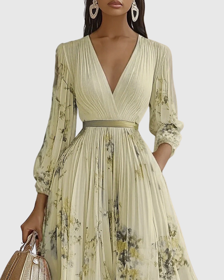 Kathleen™ | Pleated Maxi Dress