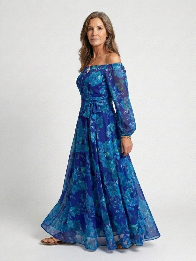 Ivy™  | Off Shoulder Floral Maxi Dress