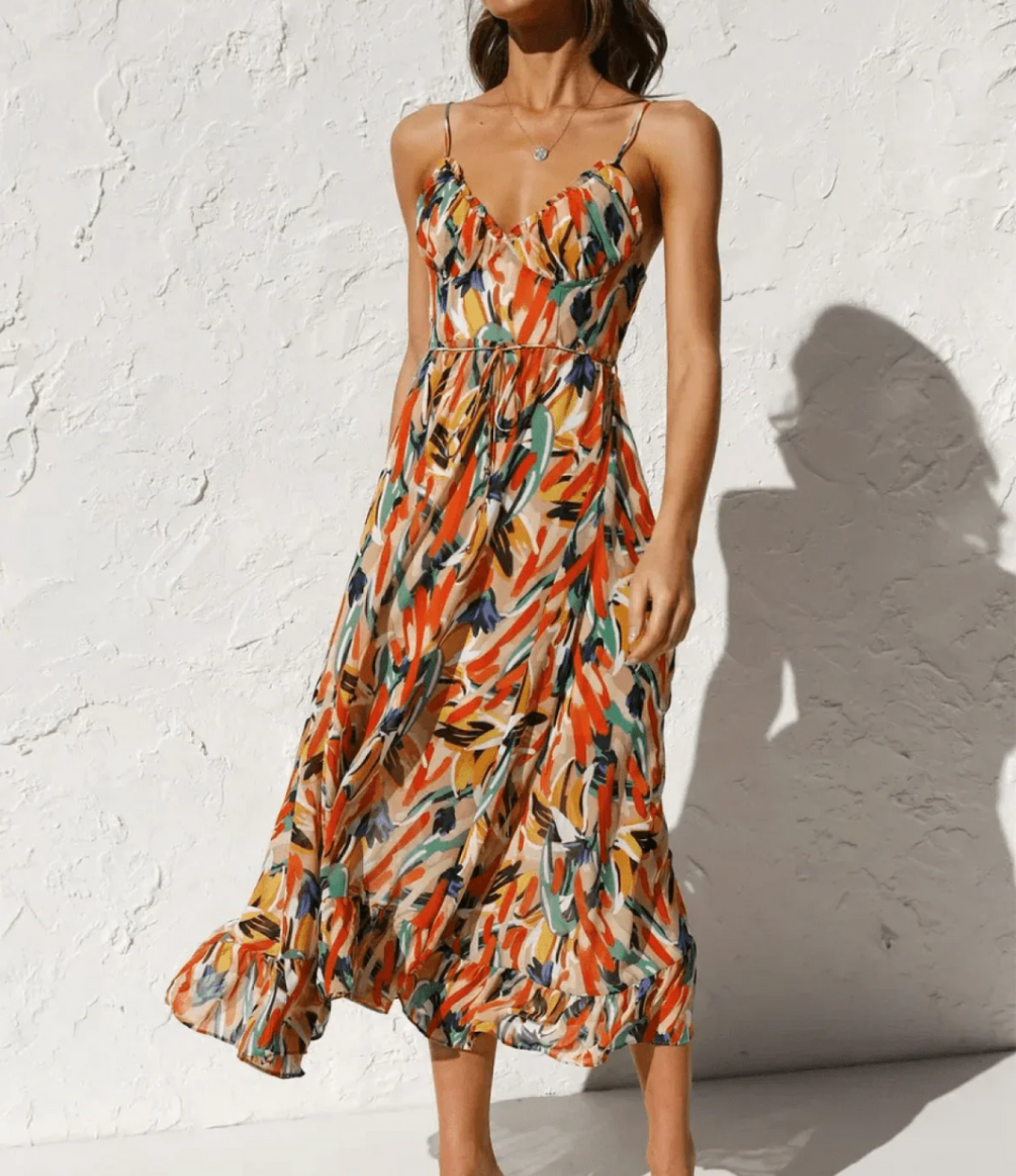 Destiny™ | Vibrant Color Midi Dress