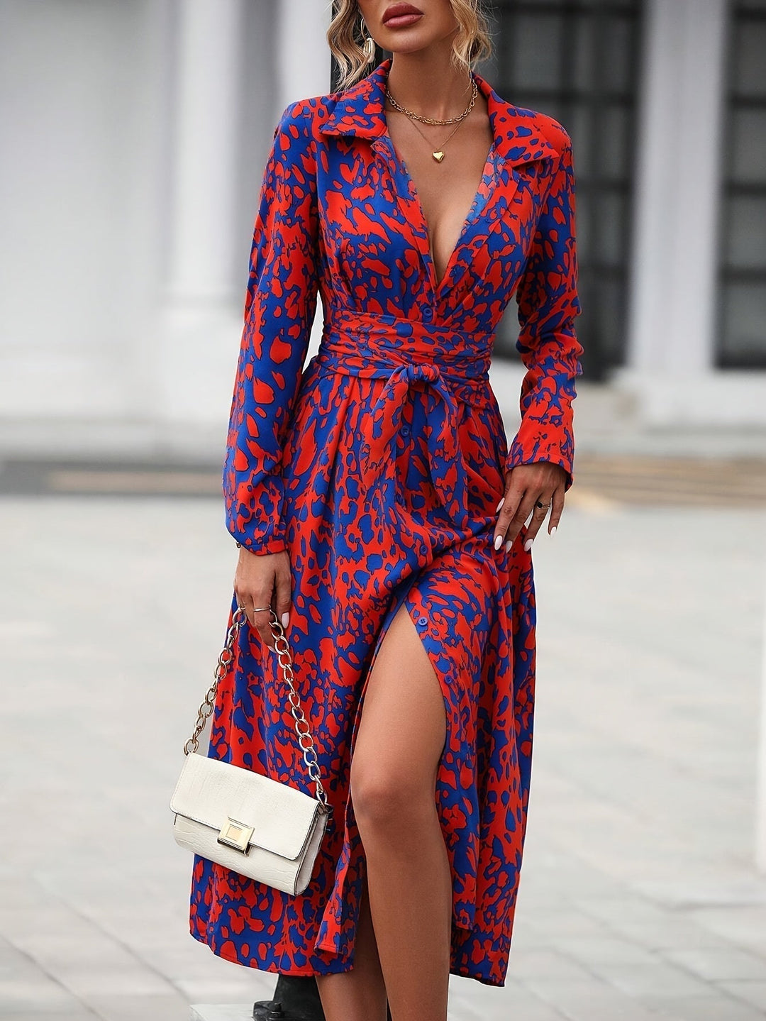 Lindsay™ | Geometric Shirt Dress