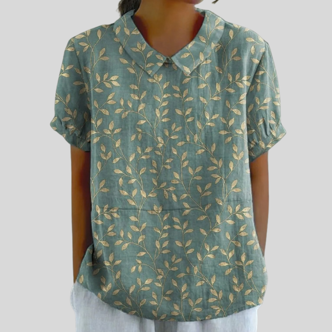 Amelia | Floral Polo Blouse