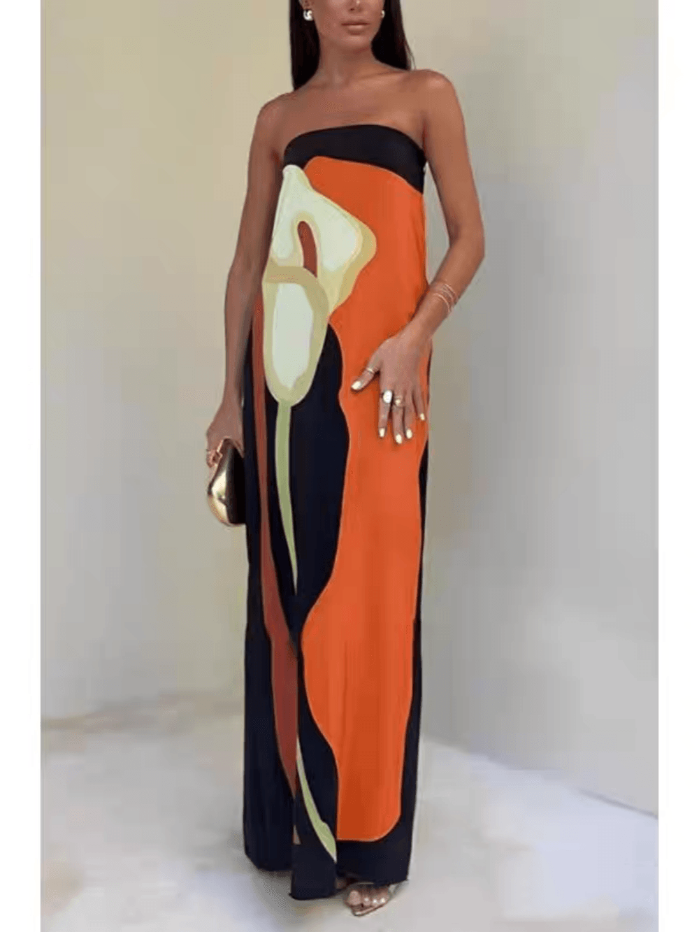 Eliana™ | Chic Strapless Maxi Dress