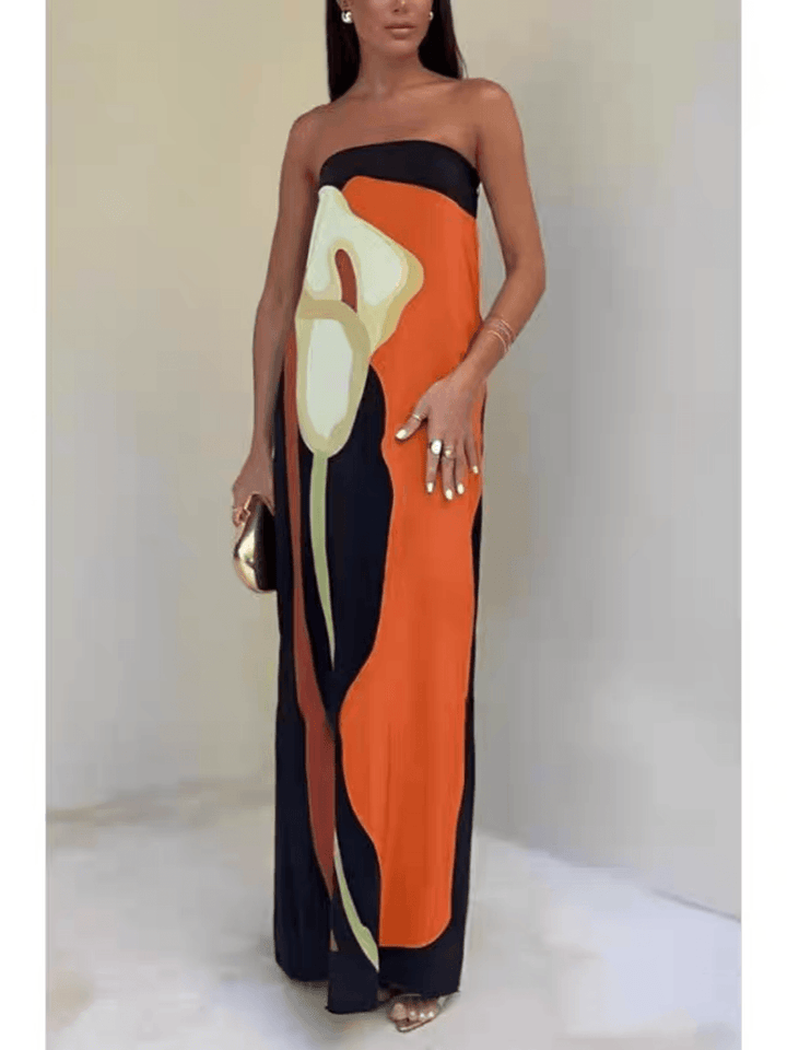Eliana™ | Chic Strapless Maxi Dress