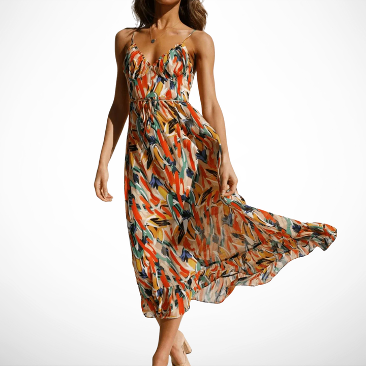 Destiny™ | Vibrant Color Midi Dress