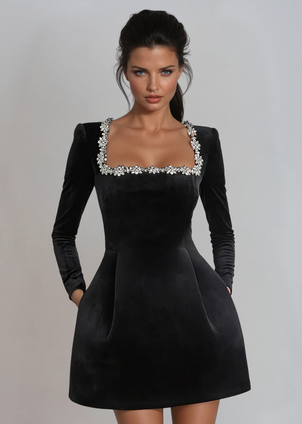 Jamie™ | Square Neck Mini Dress