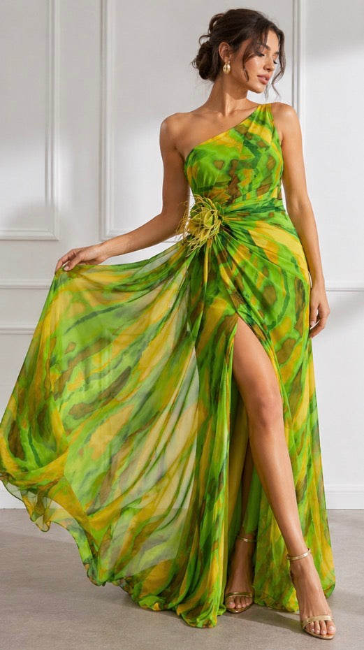 Ivy™ | Vibrant Draped Dress