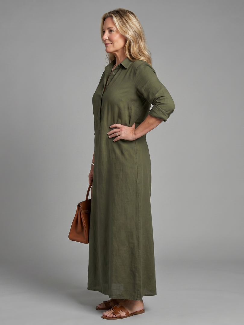 Veronica | Maxi Dress with Long Sleeves and Relaxed Fit