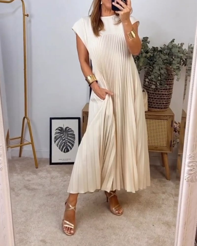 Hallie™ | Sleeveless Pleated Maxi