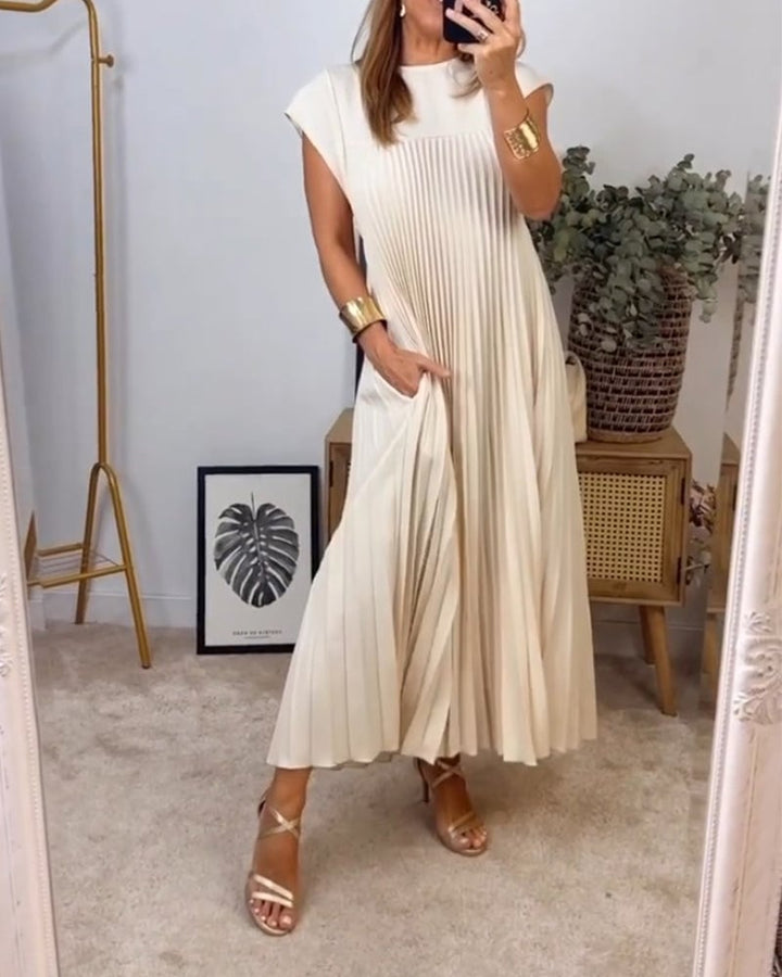 Hallie™ | Sleeveless Pleated Maxi